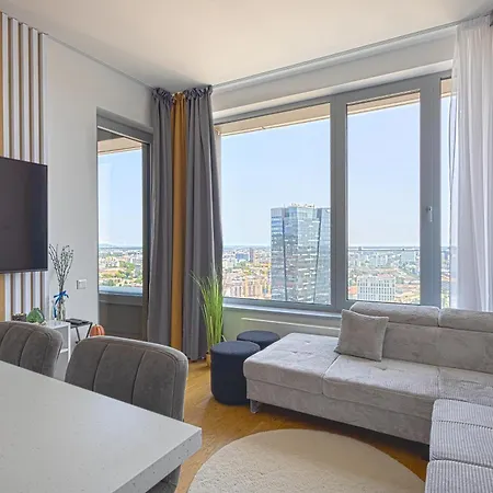 Apartmán Skau Sky Park White By Zaha Hadid 3 Tower 27 Floor Panoramic View Free Parking *